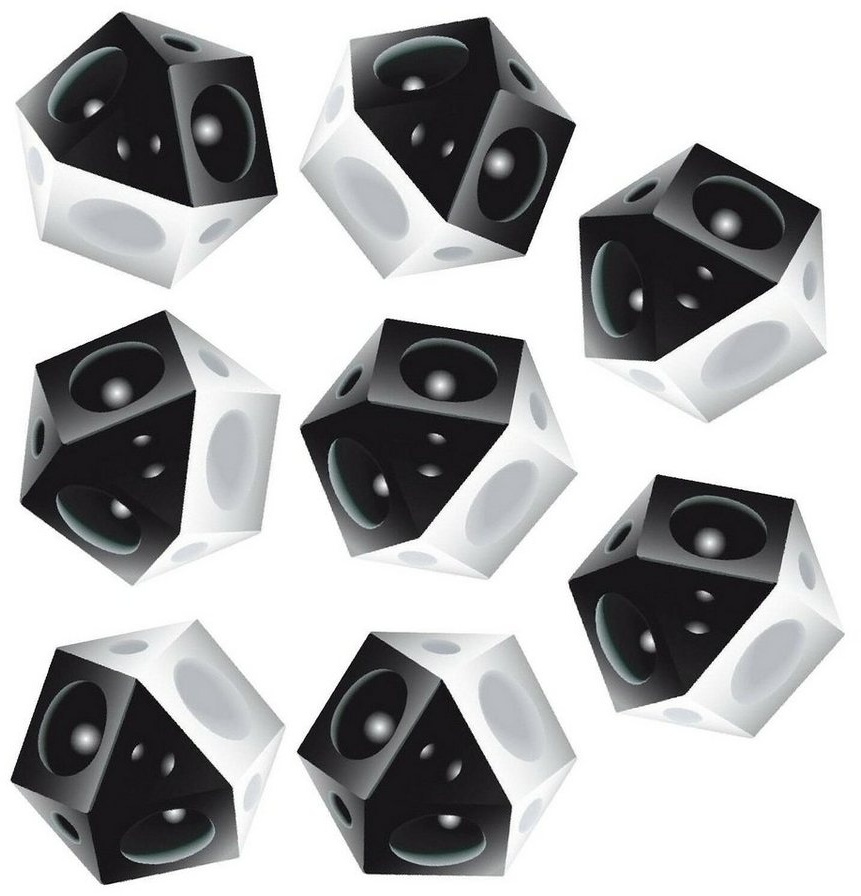 NEU Tipp-Kick Bälle 10 x Ball Farbe in schwarz-weiß Zubehör Ersatz Fußball 