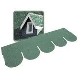DAPRONA Dachschindeln Biberschwanz 1 m x 32 cm 20 Stück Grün