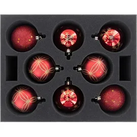 VARIA Group DSLB310P33 / Lagerbox DSLB310 für 48 Christbaumkugeln / Weihnachtskugeln Durchmesser
