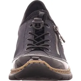 Rieker Damen N3268 Slip On Sneaker, Blau (Schwarz/Pazifik/Baltik/Schwarz 01), 39