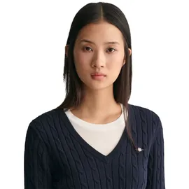 GANT Damen Cable-Strickpullover - Blau L