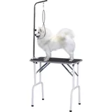 PawHut Trimmtisch klappbarer Pflegetisch für Hunde 81x48x80cm mit Metallgestell schwarz ideal für Grooming & Haustierpflege   Aosom.de