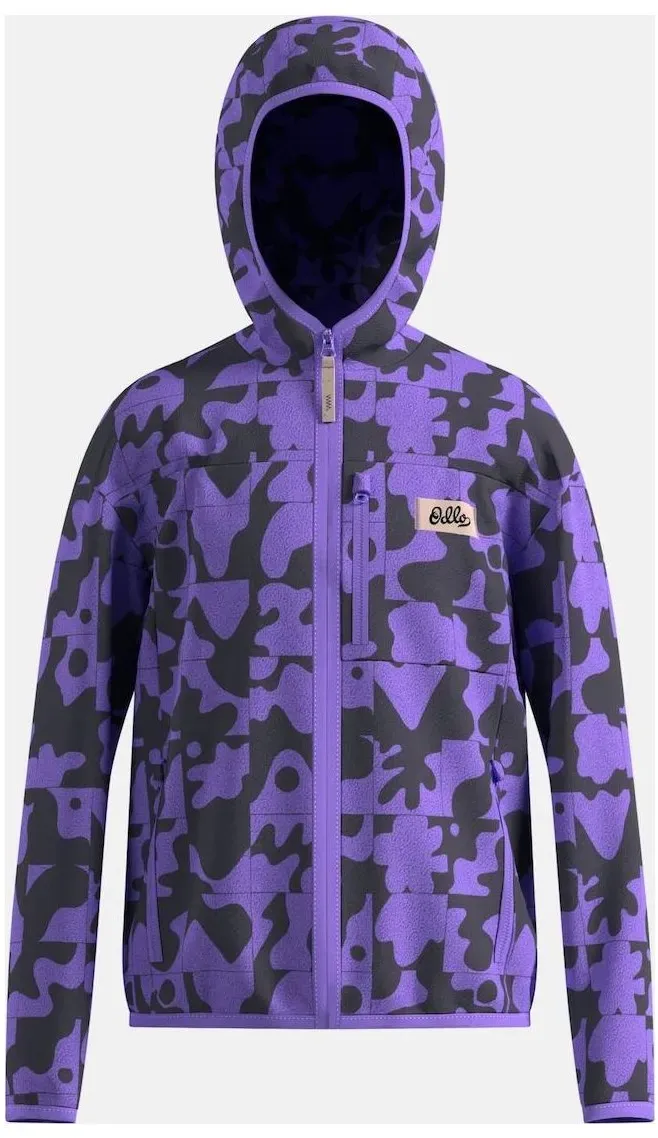 Odlo The Adventurer Collection High-pile Full-zip Graphic Hooded Mid Layer afterparty (21121) 116