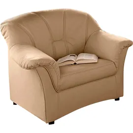 DOMO collection Sessel »Flores« wahlweise mit Federkern (nicht bei Microfaser PRIMABELLE®-Struktur), beige