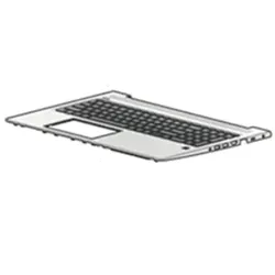 HP L45090-041, Gehäuse-Unterteil+Tastatur, Deutsch, Tastatur mit Hintergrundbele