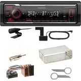 Kenwood KMM-BT408DAB Bluetooth DAB Einbauset für Mercedes SLK R170 W208 W210