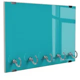 DEQORI Schlüsselbrett 'Unifarben - Türkis', (1 St), Schlüsselhalter Schlüssel Haken Schlüsselboard modern Schlüsselleiste grün