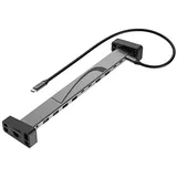 Hama USB-C-Docking-Station, 12 Ports Dockingstation, Grau