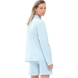 MEY Mey, Damen, Pyjama, Sleepsation Pyjama Shirt langarm - Organic Cotton, Blau, (38)