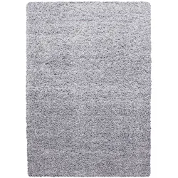 Hochflorteppich Shaggy Einfarbig Weich Flauschig Waschbar Strapazierfähig Schlafzimmer Hellgrau 120x170 cm – RHEIN von Kadima Design