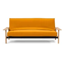 Schlafsofa INNOVATION LIVING TM "Balder Sofa, Bettfunktion, Relaxsofa, Design mit hohem Komfort" Sofas Gr. B/H/T: 230cm x 92cm x 100cm, Polyester, orange (burned curry) Rückenlehne 3-fach verstellbar, Dauerschläfer