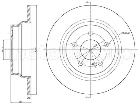 METELLI Bremsscheibe 230624c voll 300mm 10mm für Mercedes
