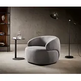 DELIFE Cocktailsessel Nova, Mikrofaser Grau 88x88 cm Loungesessel grau