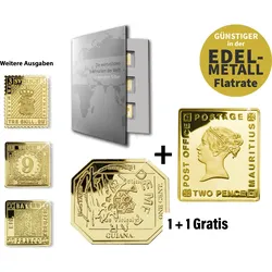 Die berühmtesten Briefmarken in reinem Silber und Gold! Start im Doppelpack!