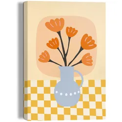 Leinwandbild REINDERS "Bloom Vase", gelb (farbe bild(er): gelb), B:20cm H:30cm T:2,5cm, Leinwand, Bilder