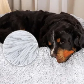 LIONTO Hundebett Donut L 120 cm hellgrau