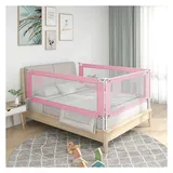vidaXL Kleinkind-Bettschutzgitter Rosa 150x25 cm Stoff