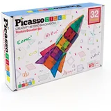 PicassoTiles Raketen-Booster Magnetische Bausteine Set 32-tlg.