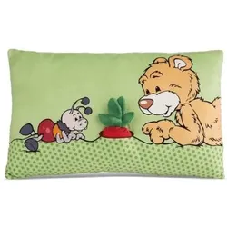 NICI 49449 Kissen Bär Mielo mit 2-D Radieschen 43 x 25 cm GREEN