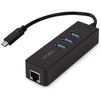 Logilink USB 3.2 Gen 1 USB 3.0 (Typ-C) zu Gigabit Netzwerk Adapter [1x USB 3.2 Gen 1 Stecker C (USB 3.0) (Typ-A) Hub