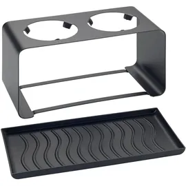 Wenko Flaschenhalter Wave 23,5 x 11,5 x 11,5 cm Schwarz