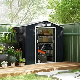 Outsunny Gerätehaus Pultdach 2,13 x 1,08 m Grau