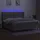vidaXL Boxspringbett mit Matratze & LED Hellgrau 200x200 cm Stoff