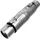 Seetronic XLR 3P female to XLR 3P female Goldkontakte - silberfarbenes Gehäuse