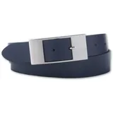 Bernd Götz "Ledergürtel mit flacher Rechteckschließe in matter Optik", Damen, Gr. 105, marine, Rindsleder, Gürtel Ledergürtel