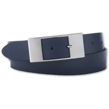 Bernd Götz "Ledergürtel mit flacher Rechteckschließe in matter Optik", Damen, Gr. 105, marine, Rindsleder, Gürtel Ledergürtel