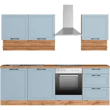kochstation Küchenzeile KS-Lana 240 cm blau