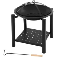 ML DESIGN modern liv Feuerschale mit Funkenschutz Ø55cm Feuerstelle Lagerfeuer Garten Feuerkorb Feuer