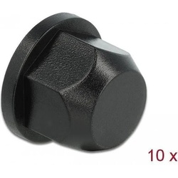 Delock Schutzkappe Schwarz (Packung mit 10), PC Gehäuse Zubehör