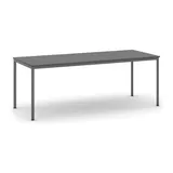 Esstisch, 2000 x 800 mm, Gestell dunkelgrau, Graphit