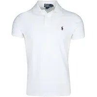 Ralph Lauren Custom Slim Fit Piquet Poloshirt weiß XL