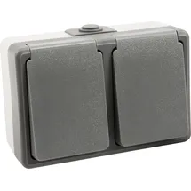 McPower Doppelsteckdose 2-fach Grau