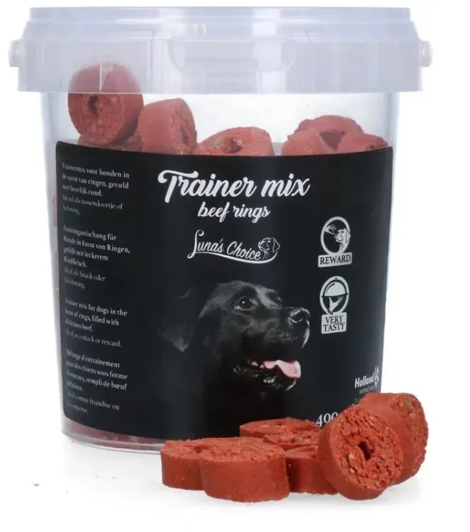 Luna's Choice Hundesnacks Trainer Mix Rinderringen 400 g