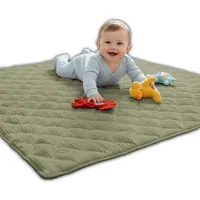 SanoSoft Krabbeldecke Grün, Textil, 130x150 cm, Schlafen, Kuscheln -