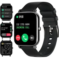 Smartwatch für Damen Herren, Fitnessuhr mit Telefonfunktion 1,69" HD Voll Touchscreen Zoll, Smartwatch Fitness Tracke