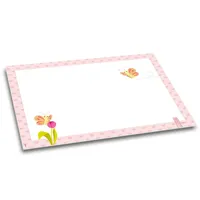 Butterfly - Schreibtischunterlage Schreibunterlage Schmetterling-Motiv rosa Kindergarten Mädchen Papier Malunterlage DIN A3 40 Blatt