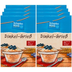 Schapfenmühle Dinkelgrieß 500 g, 8er Pack