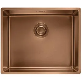 Franke Mythos Masterpiece BXM 210/110-50 rechts Einbauspüle Edelstahl PVD Copper Druckknopfventil 1270 x 540 mm