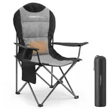 HOMECALL Campingstuhl Hochlehner Grau/Schwarz