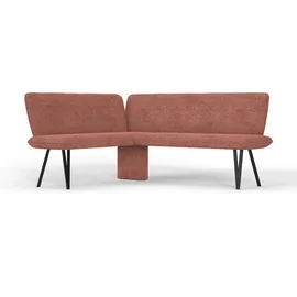 OTTO home Eckbank OTTO HOME "Mily Küchenbank, Polsterbank, Esszimmerbank, 205x164 cm", braun (chili oil, schwarz), B:205cm H:89cm T:164cm, Holzwerkstoff, Metall, Polyester, Sitzbänke, Eckbank, Moderne Bank und Farben, Sitzplatzanzahl: 5, Frei in Raum stellbar