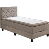 SUN GARDEN Boxspringbett Jeff 120 x 200 cm H3 Grau