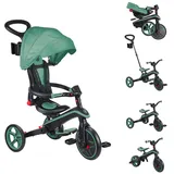 GLOBBER Explorer Trike Foldable 4in1 Oliv grün - Dreirad, Laufrad und Kinderwagen in 10/8,5 Zoll - TPR-Sitz - höhenverstellbares Kinderfahrzeug