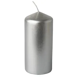 Stumpenkerze 13 x 6 cm 1 St. silber