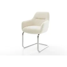 DeLife Freischwinger Pejo-Flex Teddystoff Beige