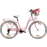 Goetze Mood Damenrad 28 Zoll, 7-Gang mit Korb, Rosa