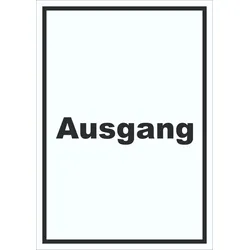 Ausgang Schild mit Text Exit Schluss hochkant A4 (210x297mm)